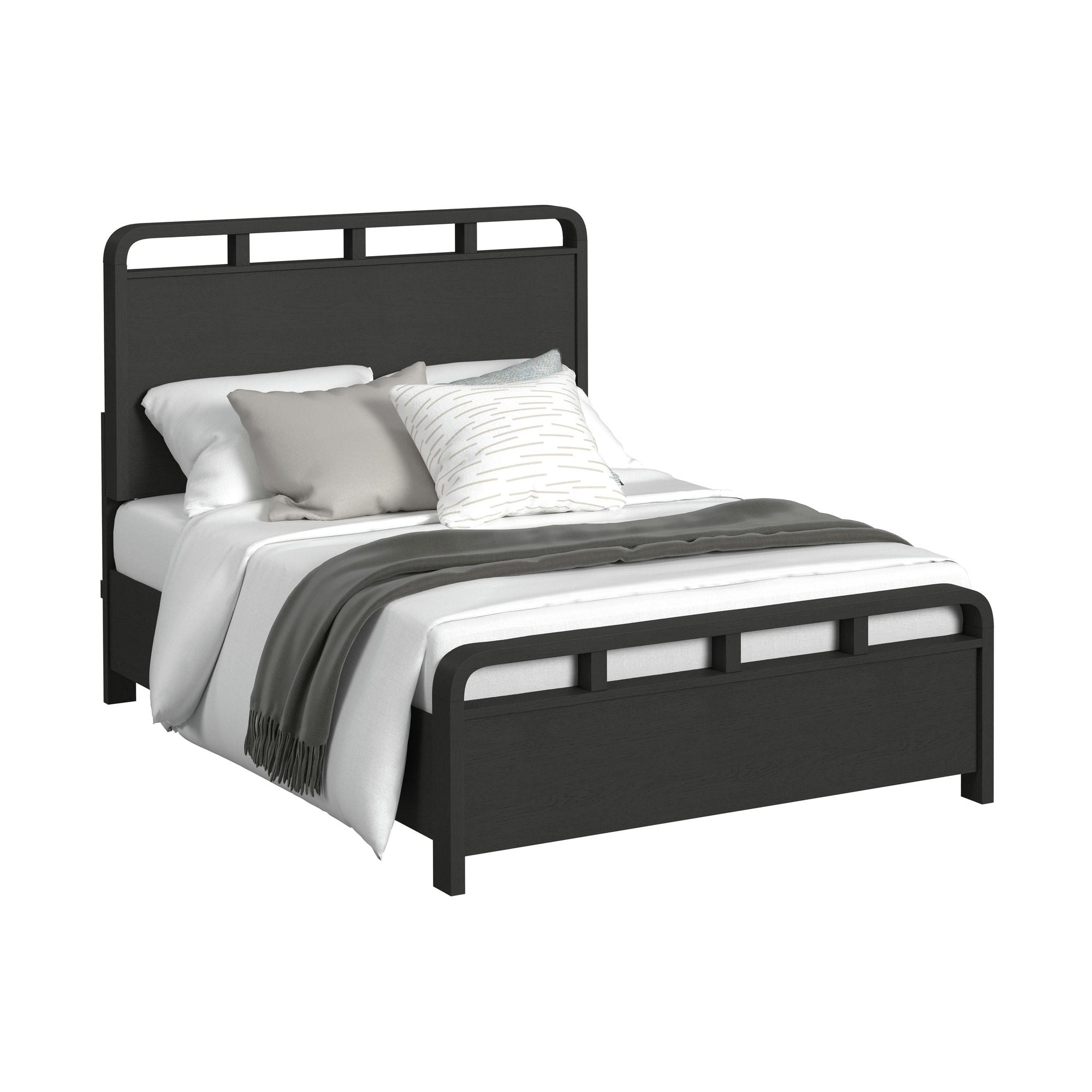 EMBER0012:Emberly Panel Bed, Angled