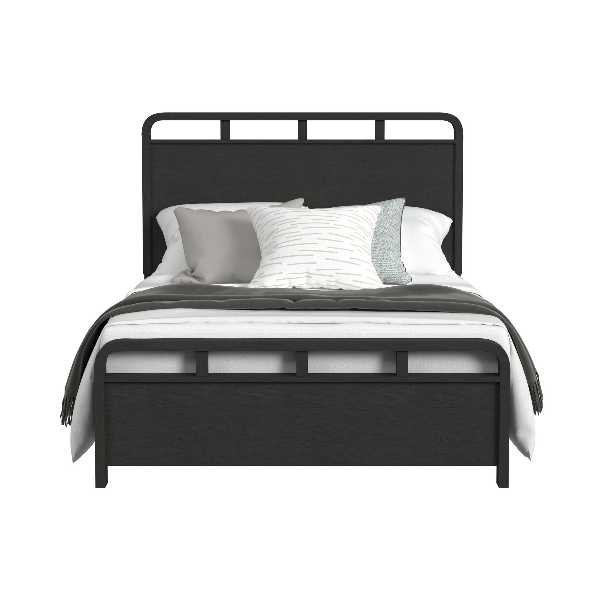 EMBER0004:Emberly Panel Bed & Dresser & , Front