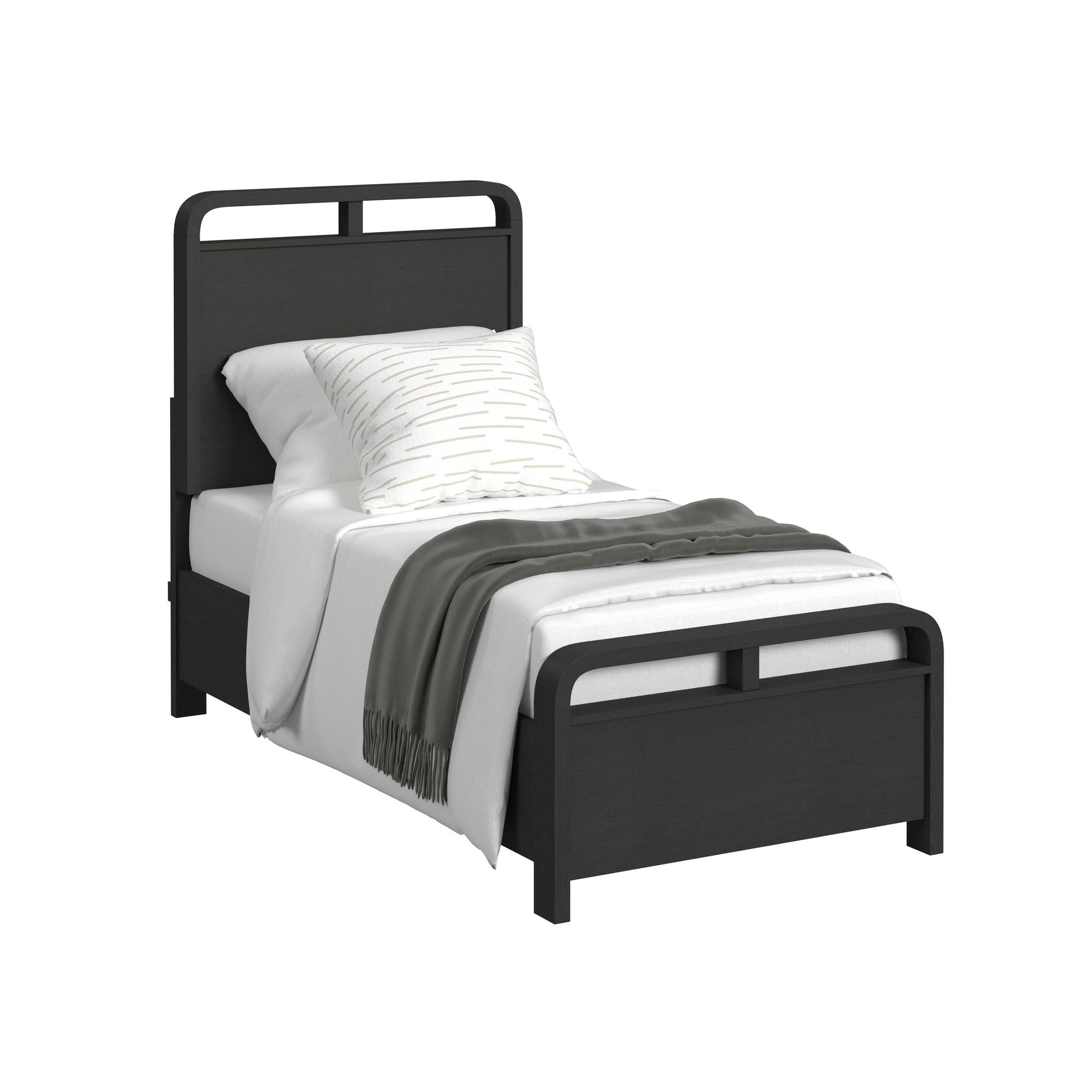 EMBER0014:Emberly Panel Bed, Angled