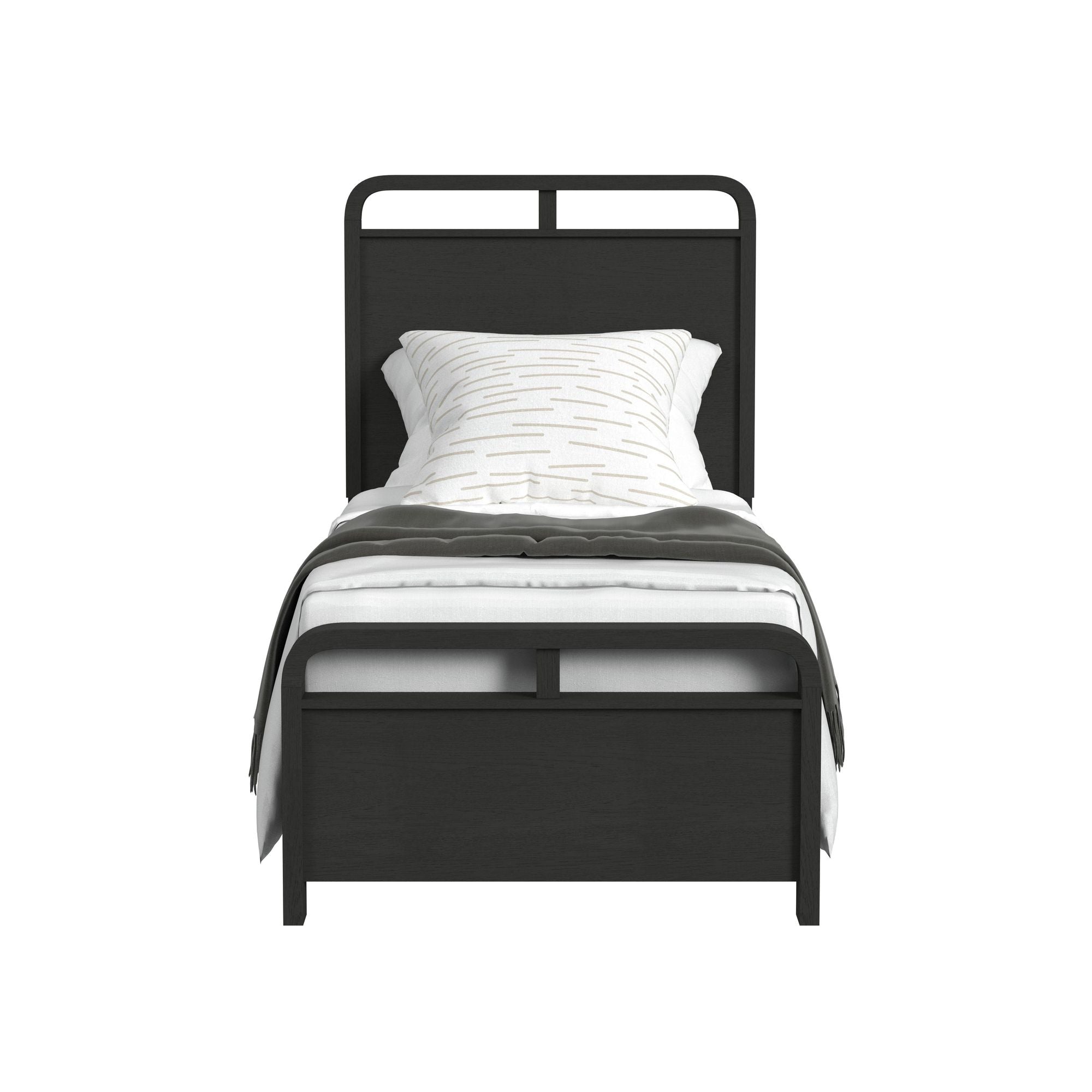 EMBER0014:Emberly Panel Bed, Front