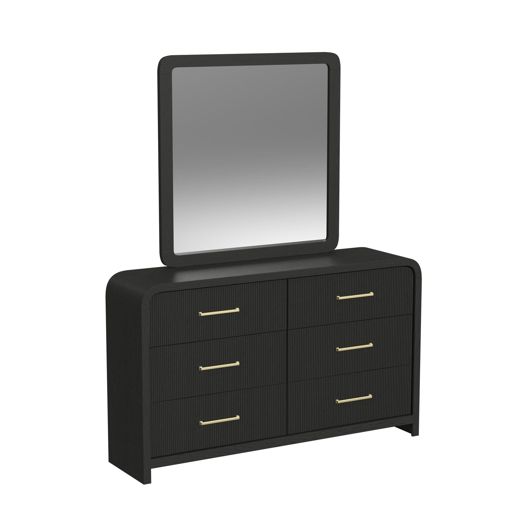 EMBER0009:Emberly Panel Bed & Dresser & , Angled