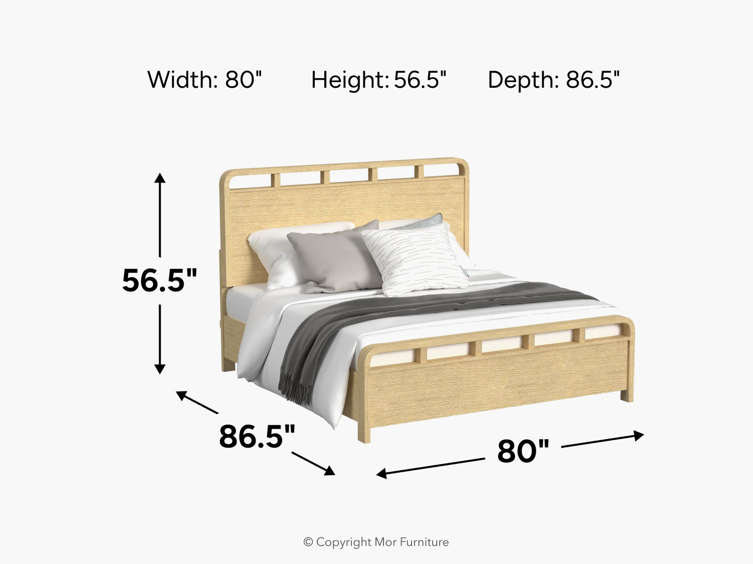 EMBER0105:Emberly Panel Bed, 