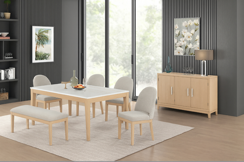 ESSENCE02:Essence Dining Table & 4 Chairs & Bench, 