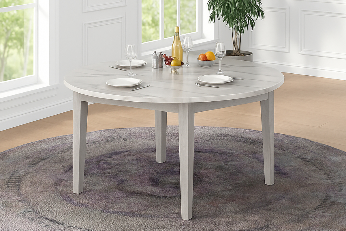 ESSENCE00:Essence Round Dining Table & 4 Chairs, Styled