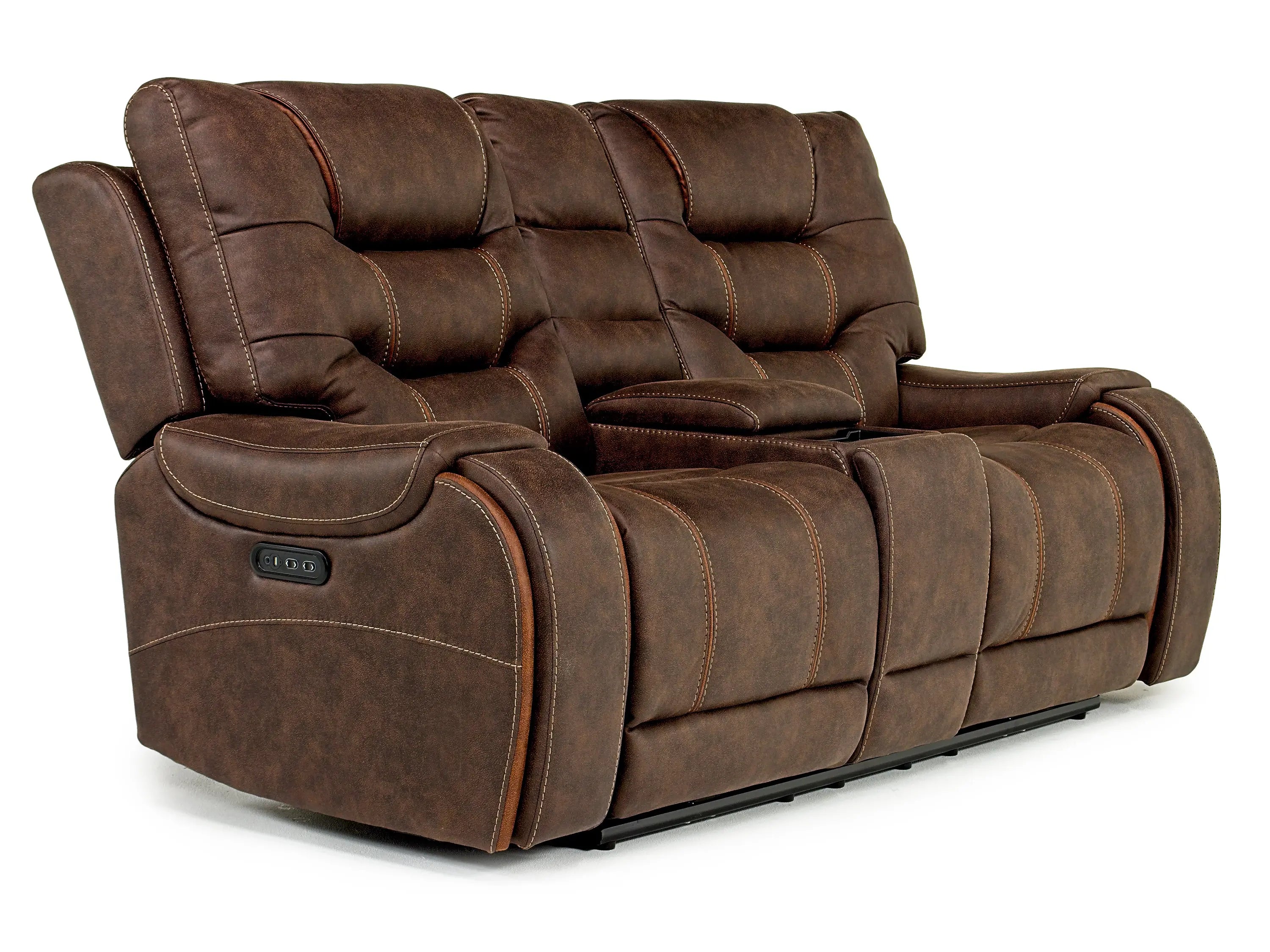 341837983:Estilo 2 Power Sofa & Console Loveseat in Brown, Image 5