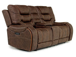 341837983:Estilo 2 Power Sofa & Console Loveseat in Brown, Image 5