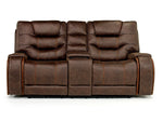 681036334:Estilo 2 Power Console Loveseat in Brown, Image 3