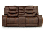 681036334:Estilo 2 Power Console Loveseat in Brown, Image 3