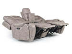 613334535:Estilo 2 Power Console Loveseat in Gray, Image 2