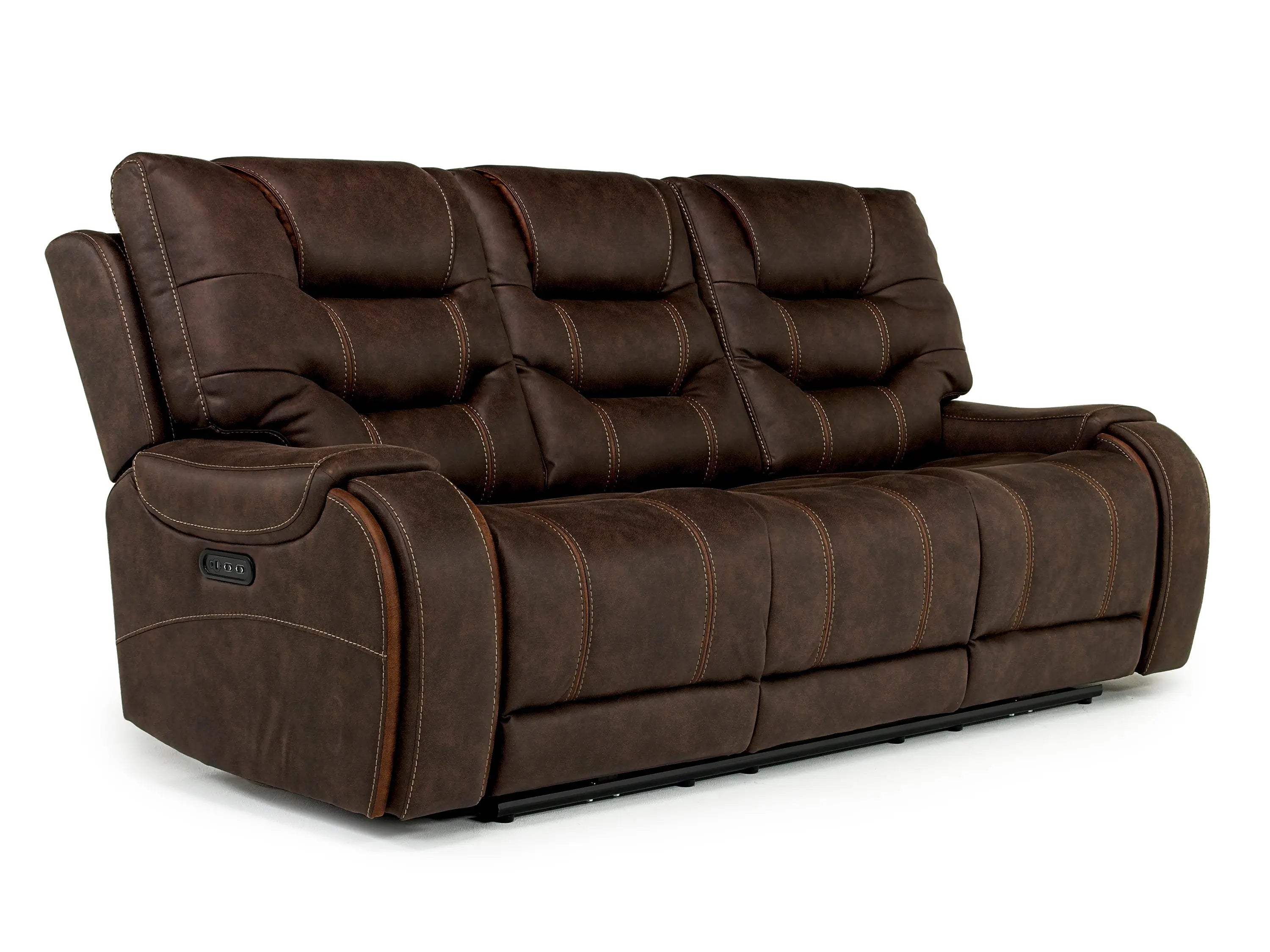 341837983:Estilo 2 Power Sofa & Console Loveseat in Brown, Image 2