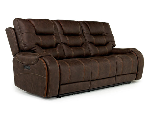 341837983:Estilo 2 Power Sofa & Console Loveseat in Brown, Image 2