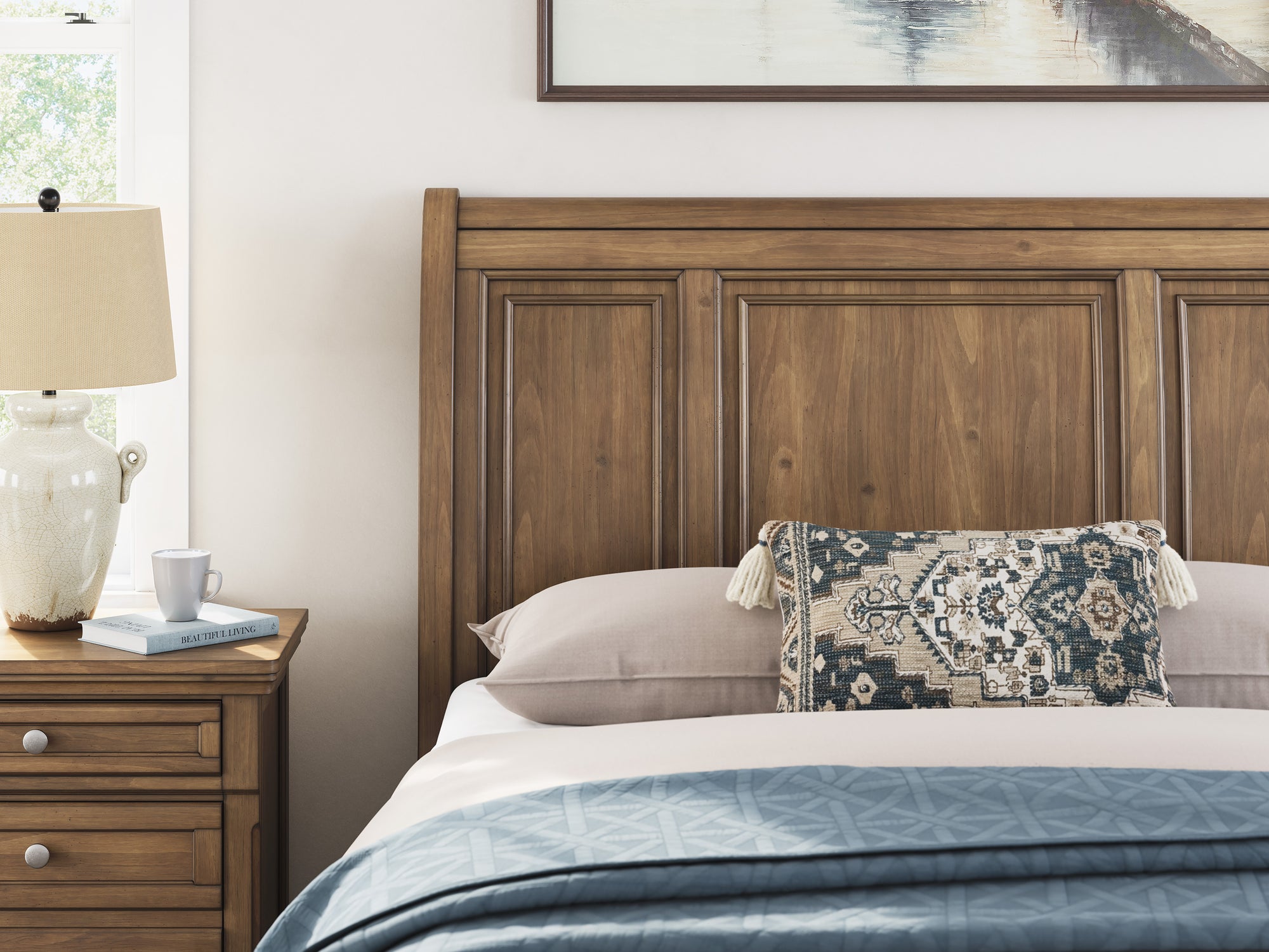 FEDDIN049:Feddinger Sleigh Bed With Stor, 