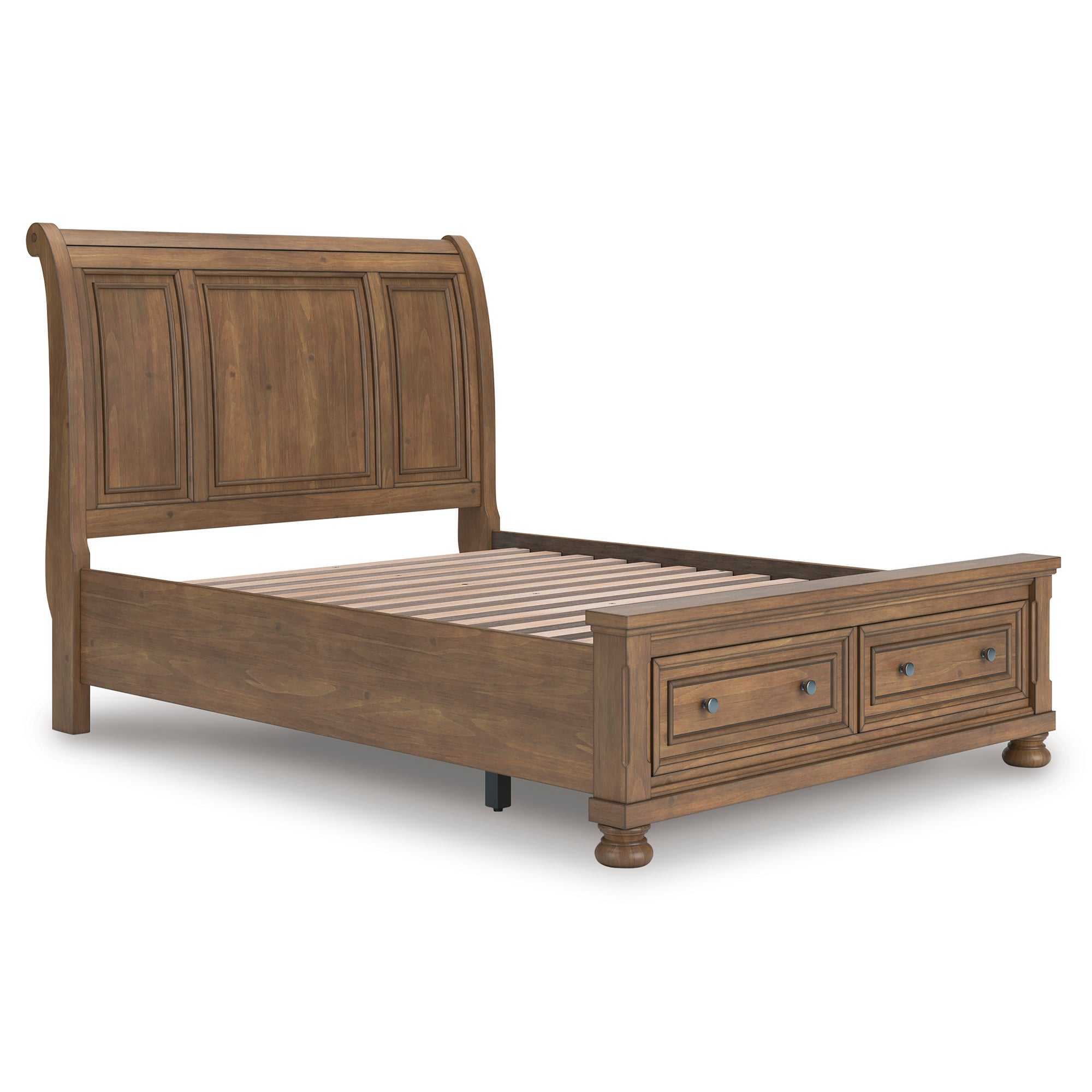 FEDDIN049:Feddinger Sleigh Bed With Stor, Angled