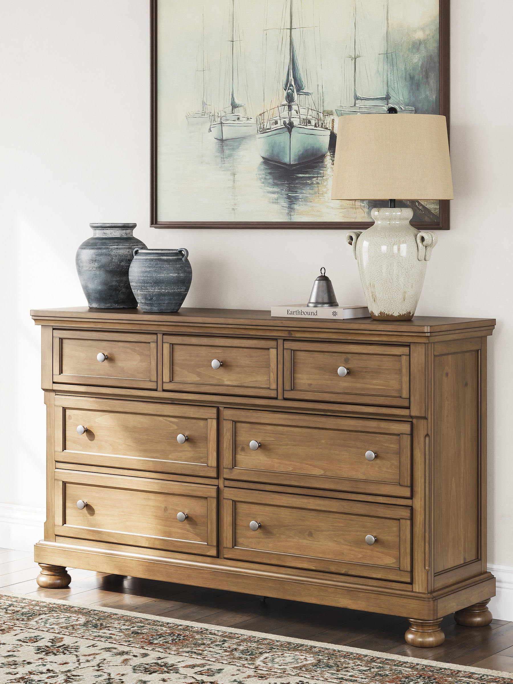 FEDDIN006:Feddinger Panel Bed & Dresser , Styled