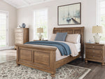 FEDDIN037:Feddinger Sleigh Bed, Styled