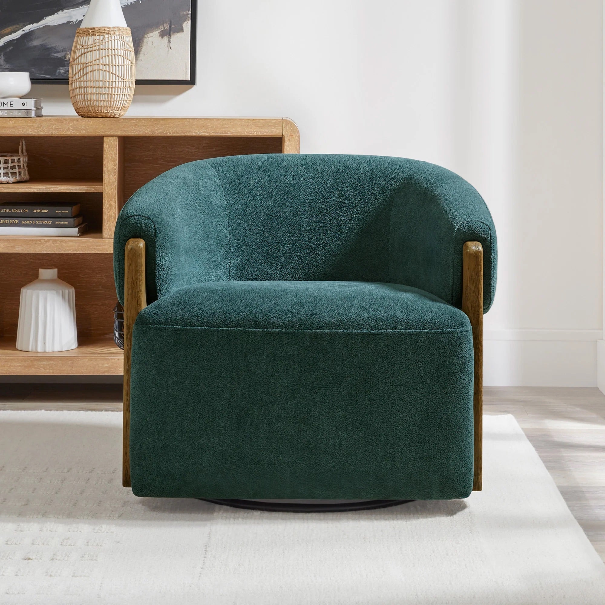 668433366:Finley Swivel Chair, StyledFront
