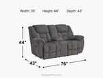 582806690:Foreside Reclining Console Loveseat, Side