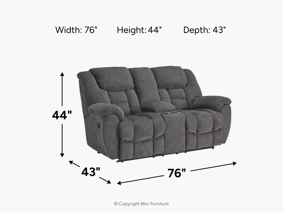582806690:Foreside Reclining Console Loveseat, Side