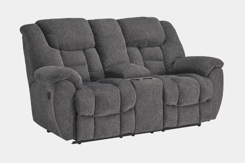 582806690:Foreside Reclining Console Loveseat, SideAngled
