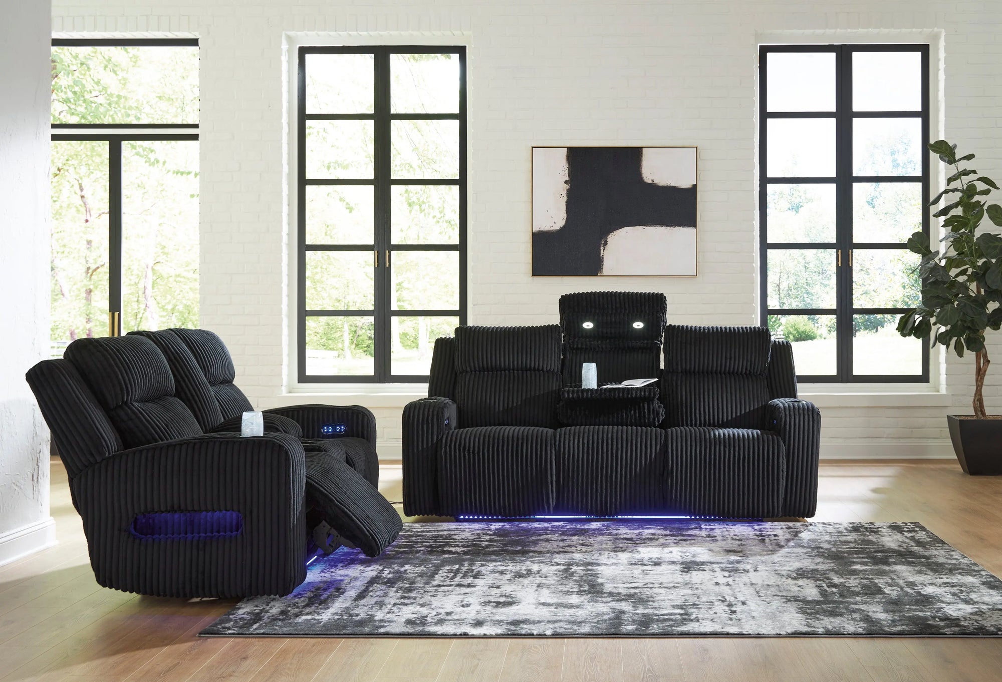 FOREST000:Forest Lake 2 Power Sofa & Con, Styled