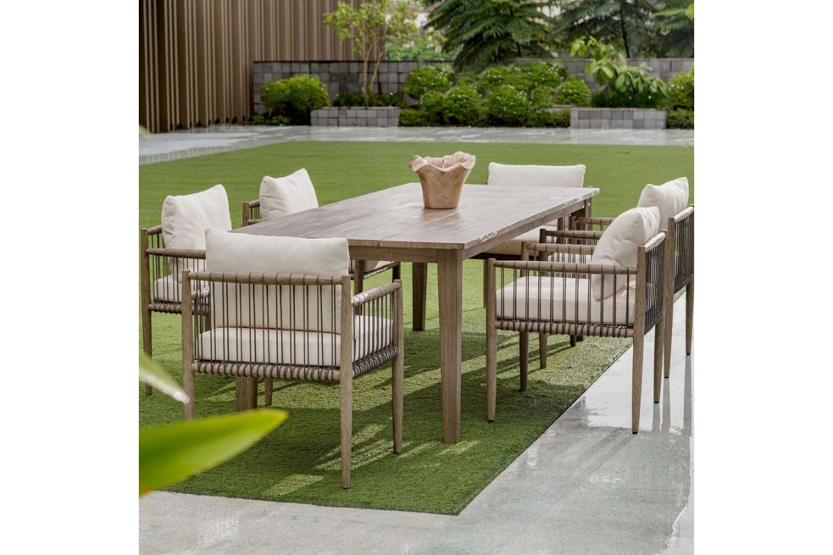 293964669:Forsyth Outdoor Dining Table, Styled