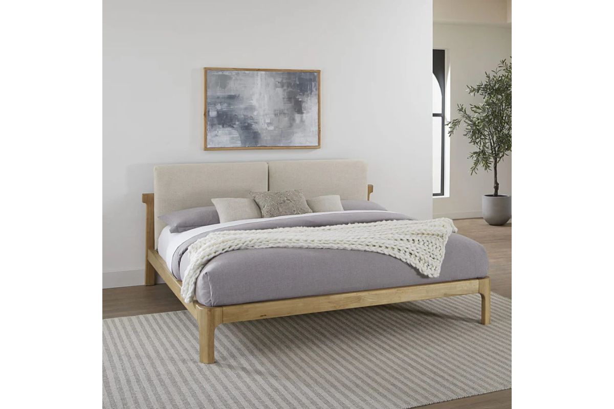 FURANO001:Furano Upholstered Panel Bed, Styled