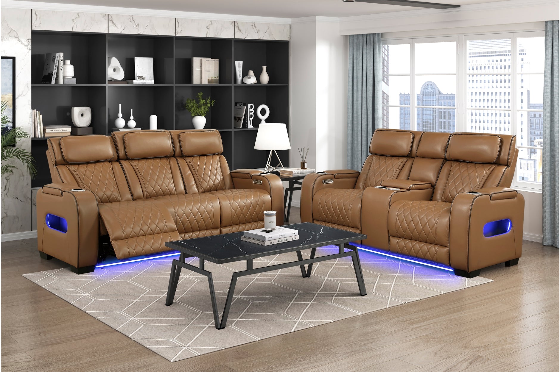 687554137:Gallington 2 Power Sofa, Open