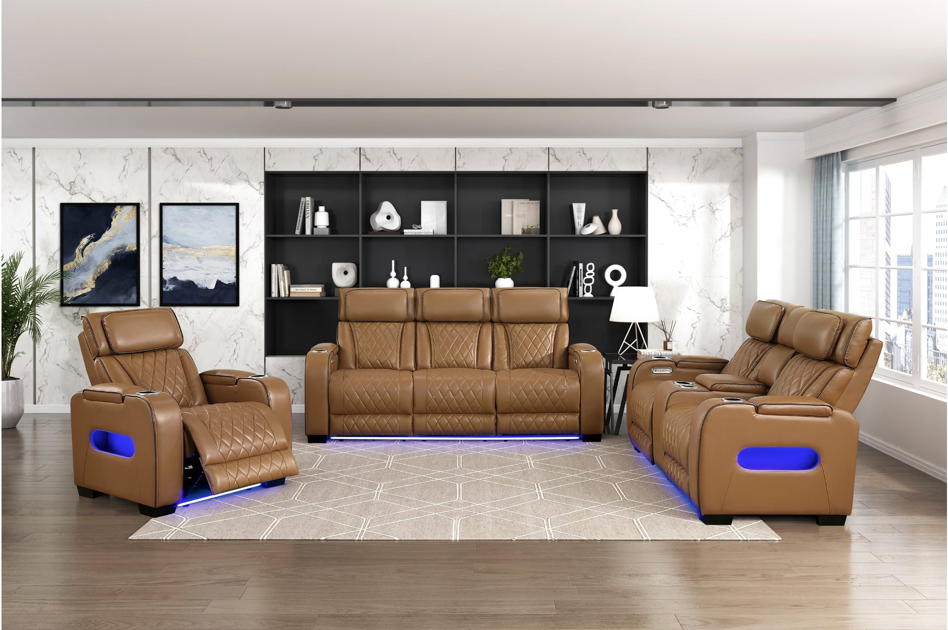 000856464:Gallington 2 Power Recliner, StyledOpen