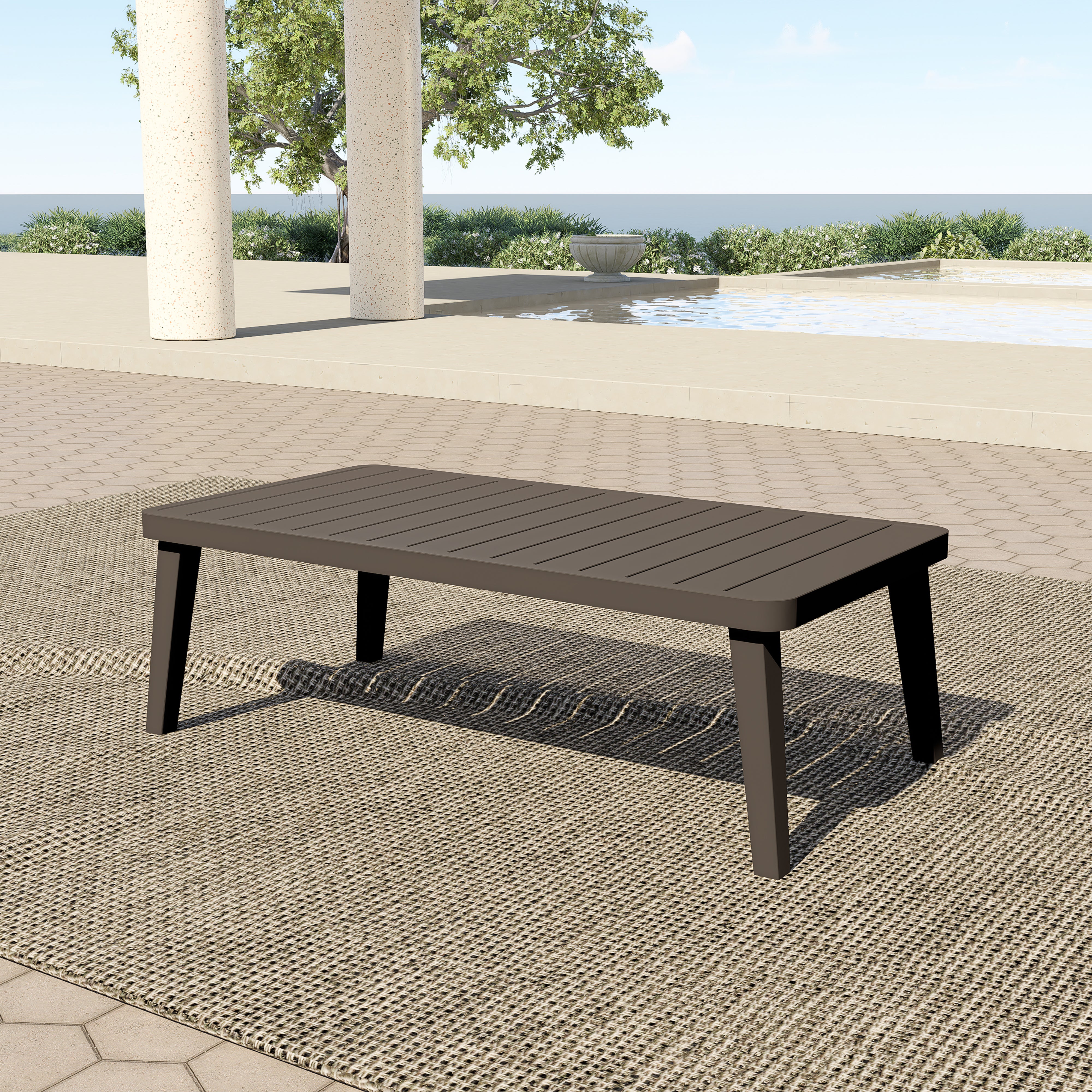 548843450:Genova Outdoor Cocktail Table, Styled