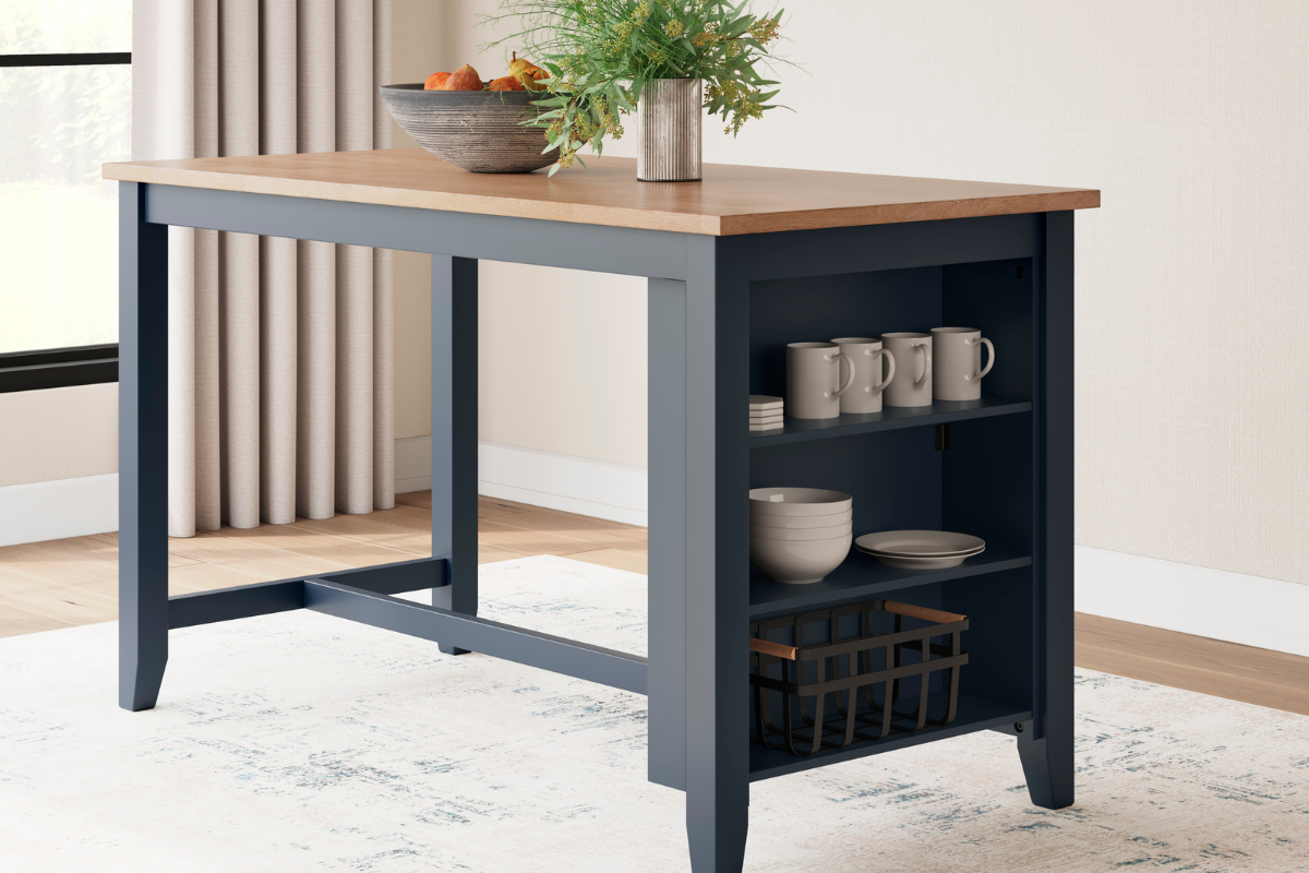 722904175:Gesthaven Counter Height Dining Table, Styled