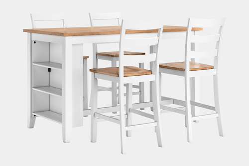 GESTHAV15:Gesthaven Counter Height Dining Table & 4 Stools, 