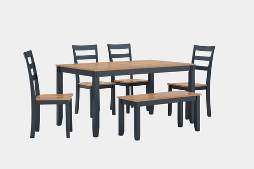 101789871:Gesthaven Dining Table & 4 Chairs & Bench, 
