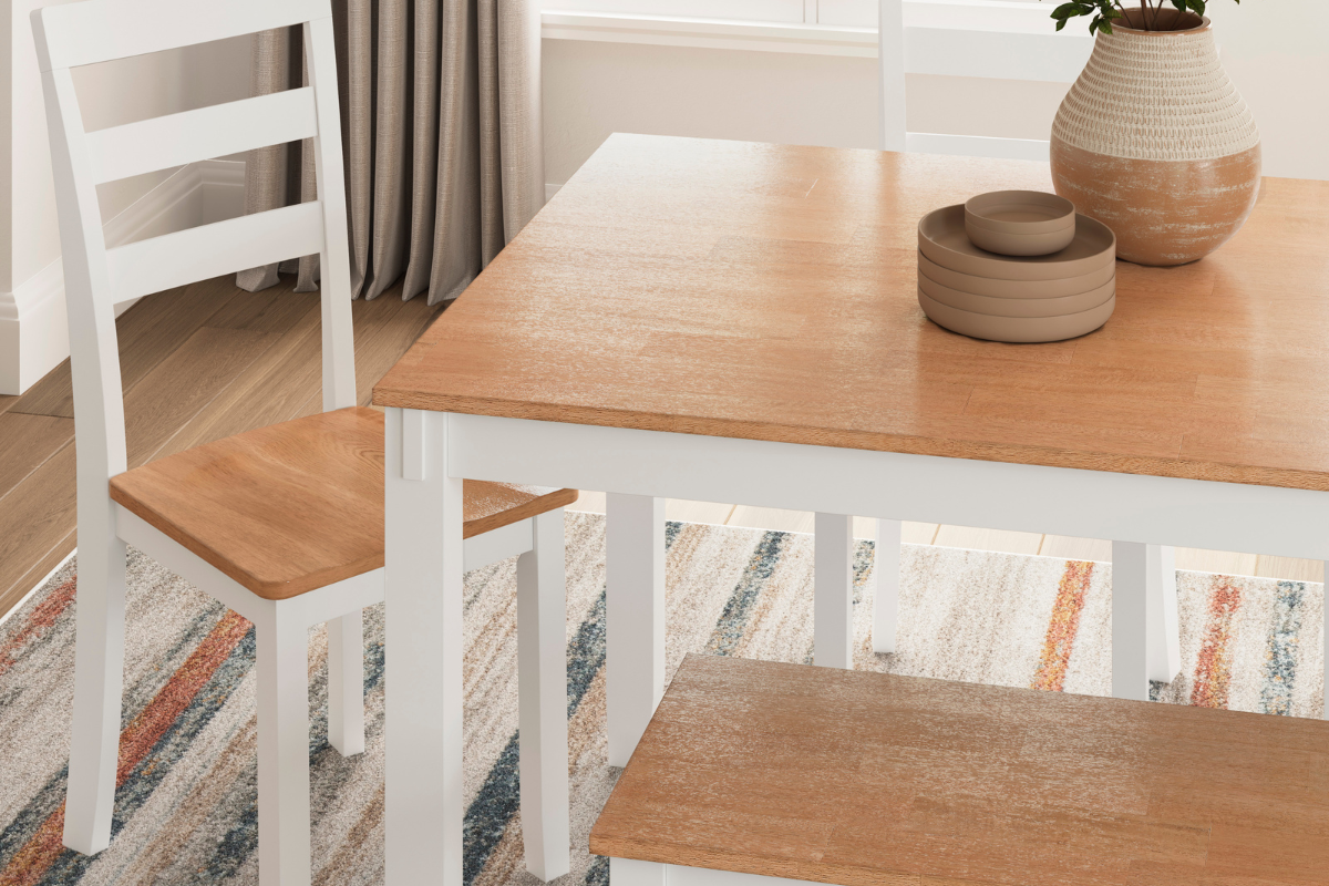 793266023:Gesthaven Dining Table & 4 Chairs & Bench, 