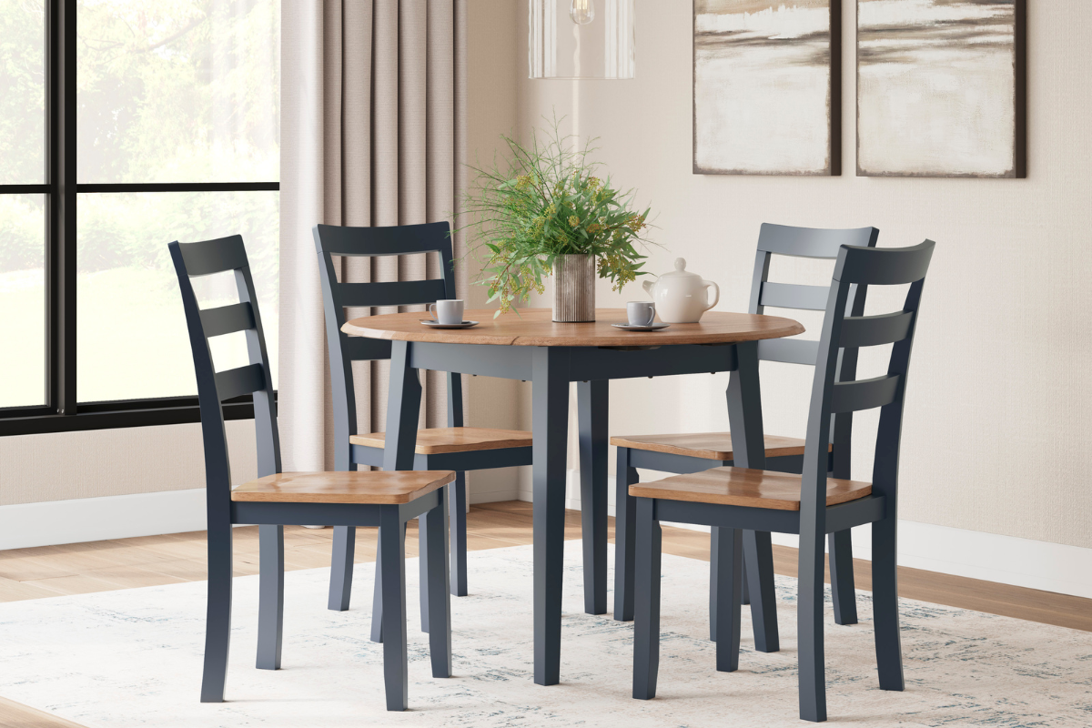 GESTHAV20:Gesthaven Round Dining Table & 4 Chairs, Styled