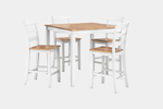 636896790:Gesthaven Square Counter Height Dining Table & 4 Stools, Angled