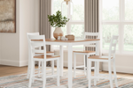 636896790:Gesthaven Square Counter Height Dining Table & 4 Stools, Styled