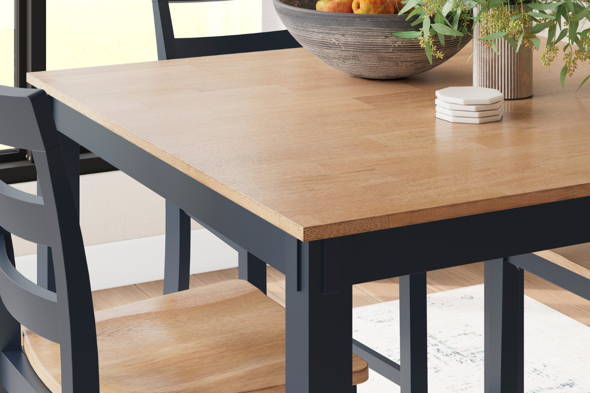 750405711:Gesthaven Square Counter Height Dining Table & 4 Stools, 