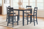 750405711:Gesthaven Square Counter Height Dining Table & 4 Stools, Styled