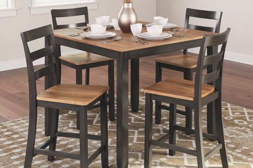 234664165:Gesthaven Square Counter Height Dining Table & 4 Stools, Styled