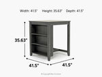 962754259:Gia Kitchen Island With 2 Stools, 