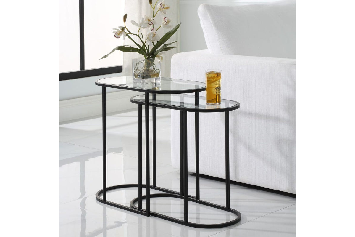 478767524:Glassmaze Accent Table, Styled
