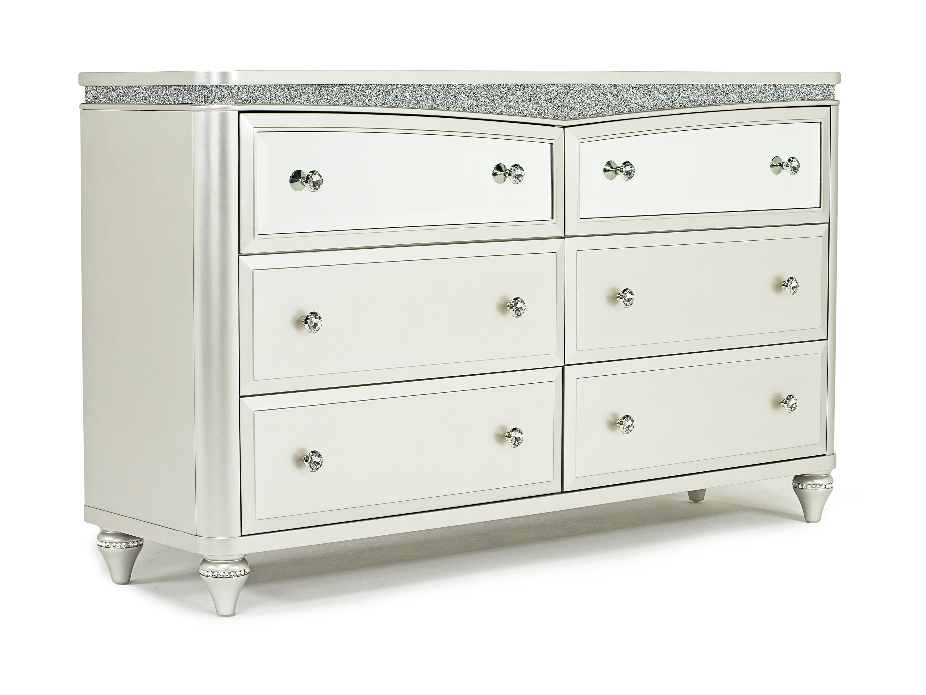 215070915:Glendale Panel Bed, Dresser & Mirror in Platinum, California King, Image 5