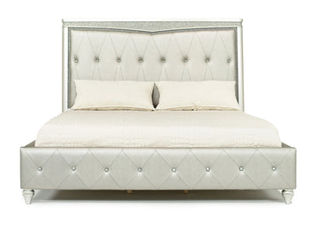 534170308:Glendale Panel Bed in Platinum, California King, Image 2
