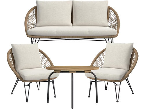 613977237:Graceotd Outdoor 4 Piece Patio, 