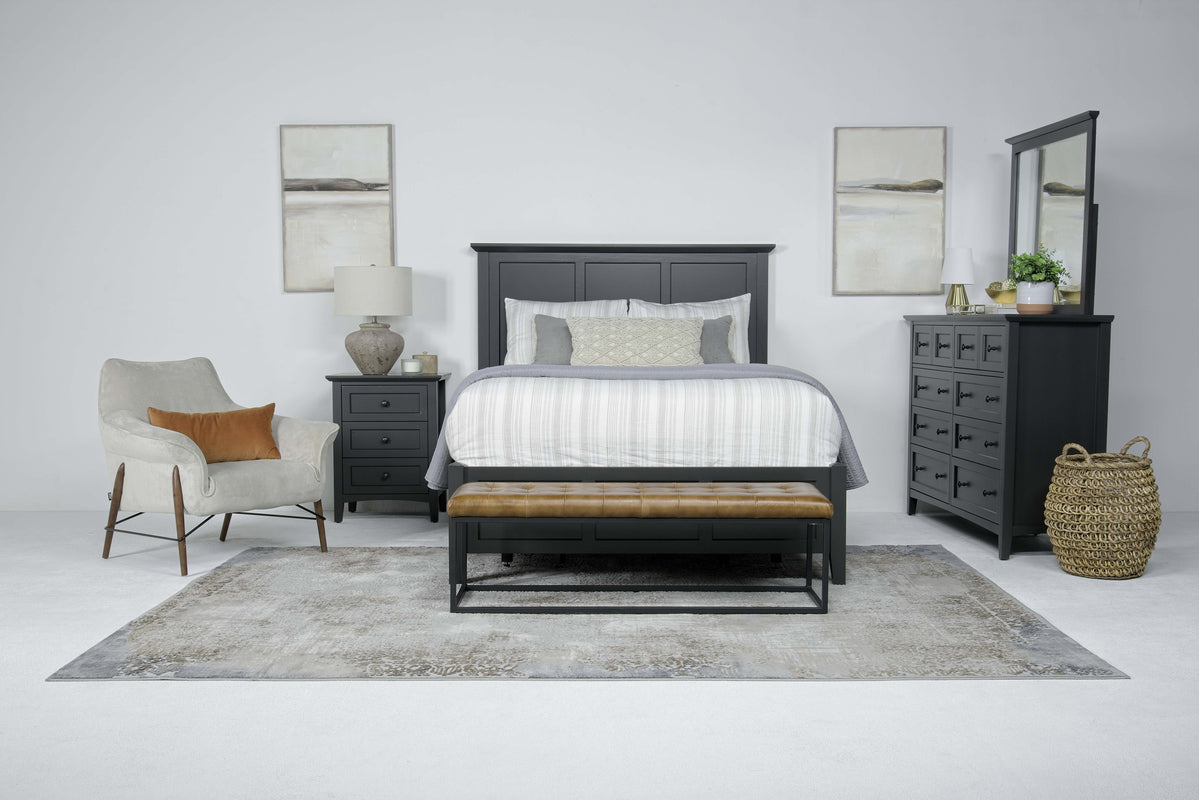 GRACE0074:Grace Panel Bed & Dresser & Mi, Styled