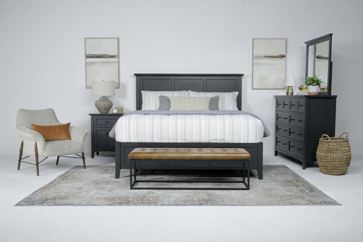 GRACE0076:Grace Panel Bed & Dresser & Mi, 