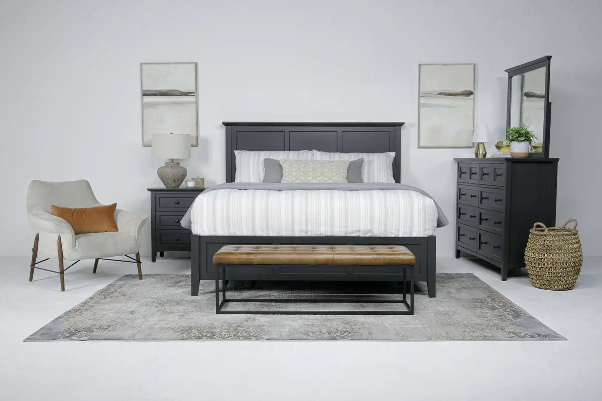 GRACE0080:Grace Panel Bed & Dresser & Mi, 