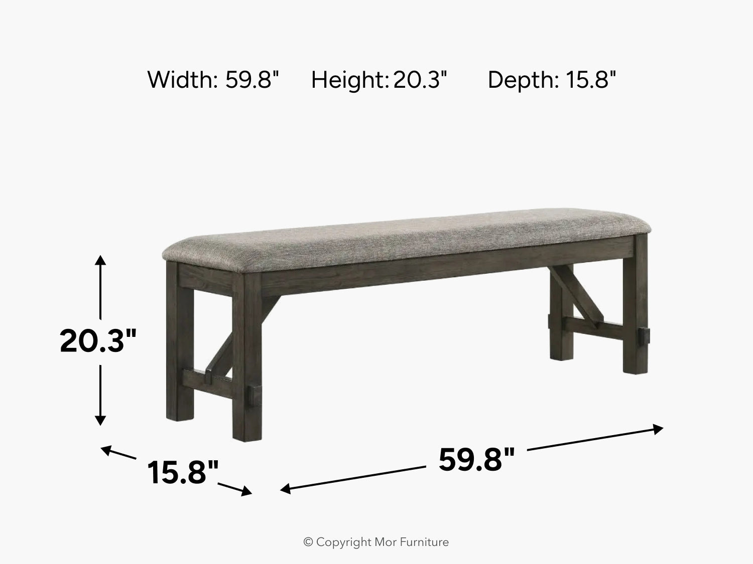 825803212:Gulliver Dining Bench, 