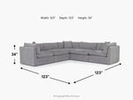 HARRISON1:Harrison 5 Piece Sectional, 