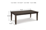 HADDIGN02:Haddigan Dining Table & 4 Chai, 
